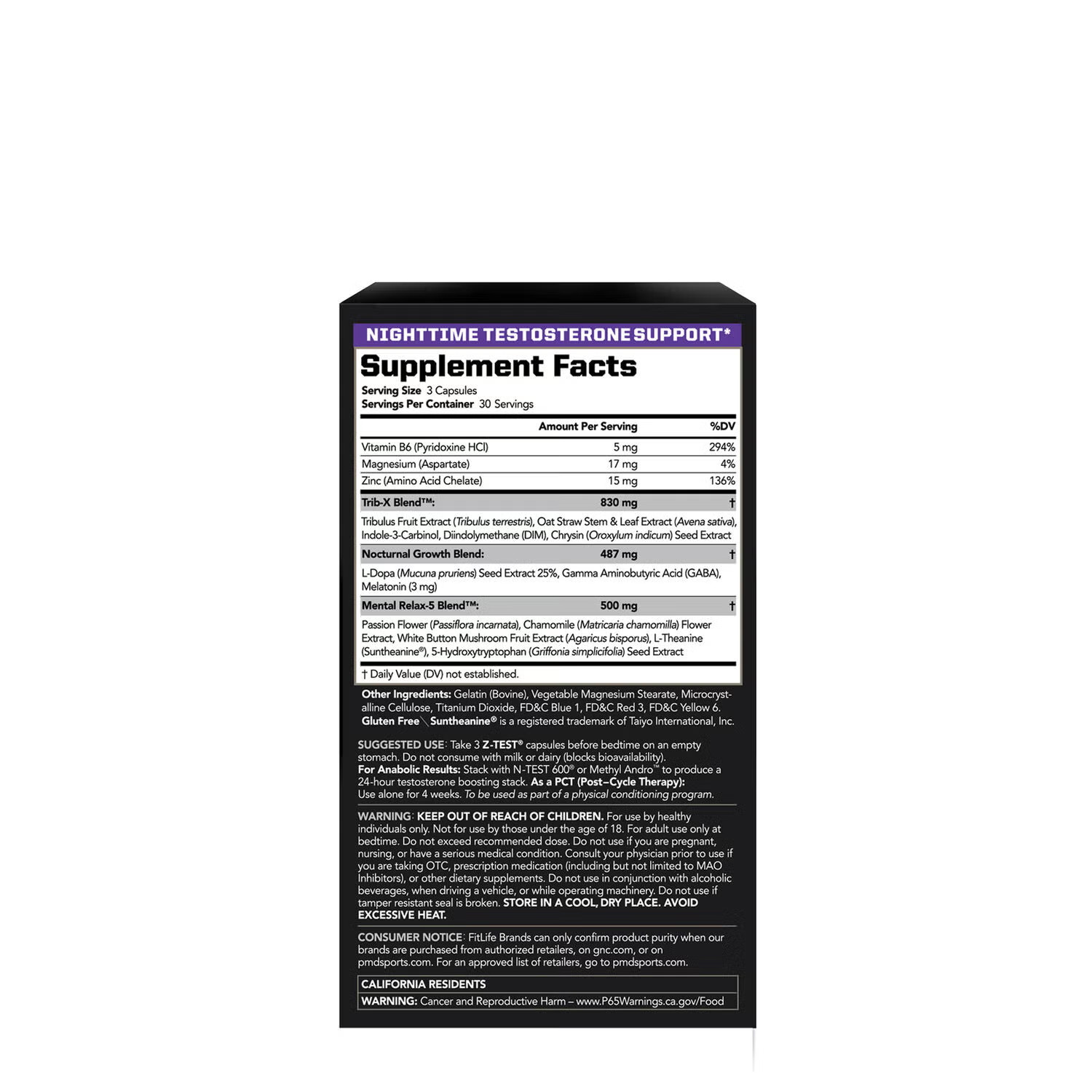PMD Z-TEST – 90 Capsules (30 Servings) EXP: 07/2027