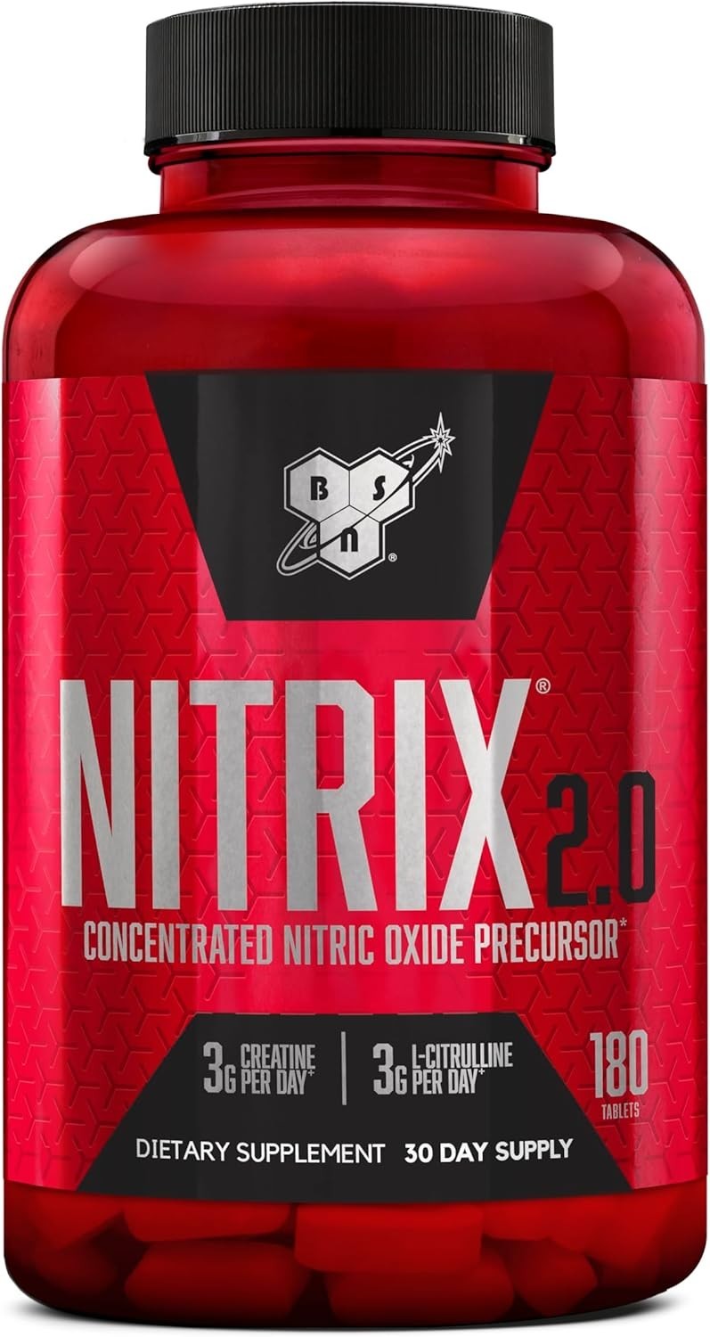NITRIX 2.0, Workout Supplement, Nitric Oxide Precursors, 3g Creatine, 3g L Ci…