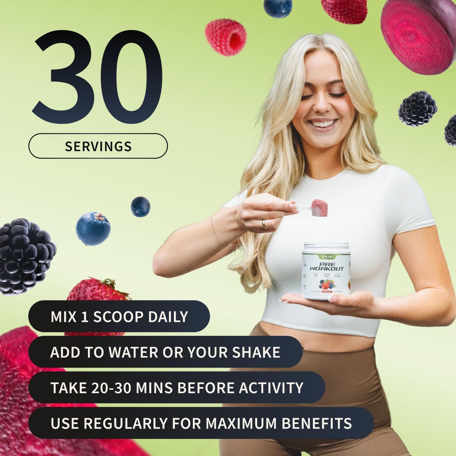 Natural Beet Root Powder Pre Workout – Plant-Based Energy, Nitric Oxide Boost, E