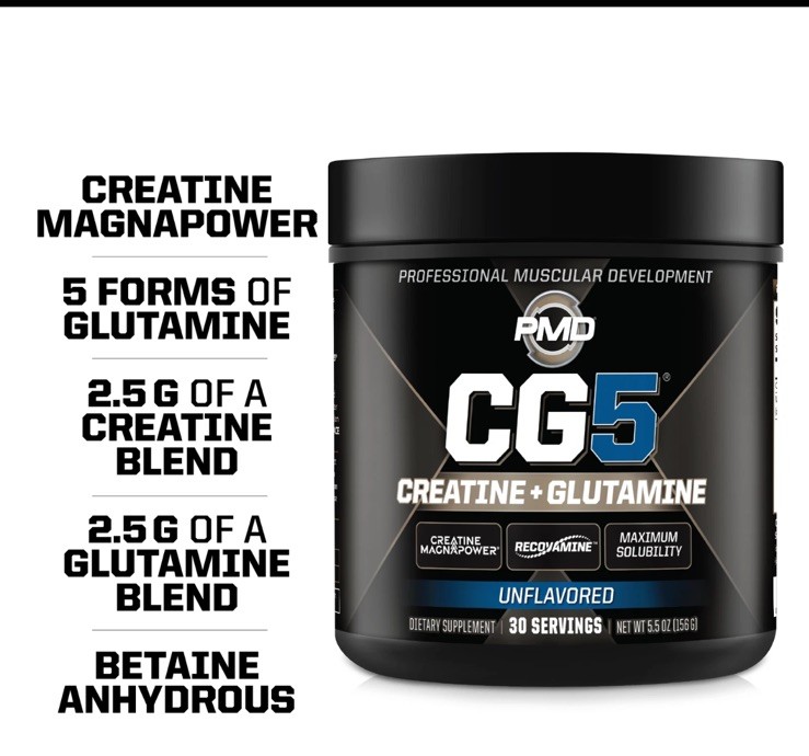 CG5 – Creatine/Glutamine Powder – Strength, Power & Recovery-Unflavored 30 serve