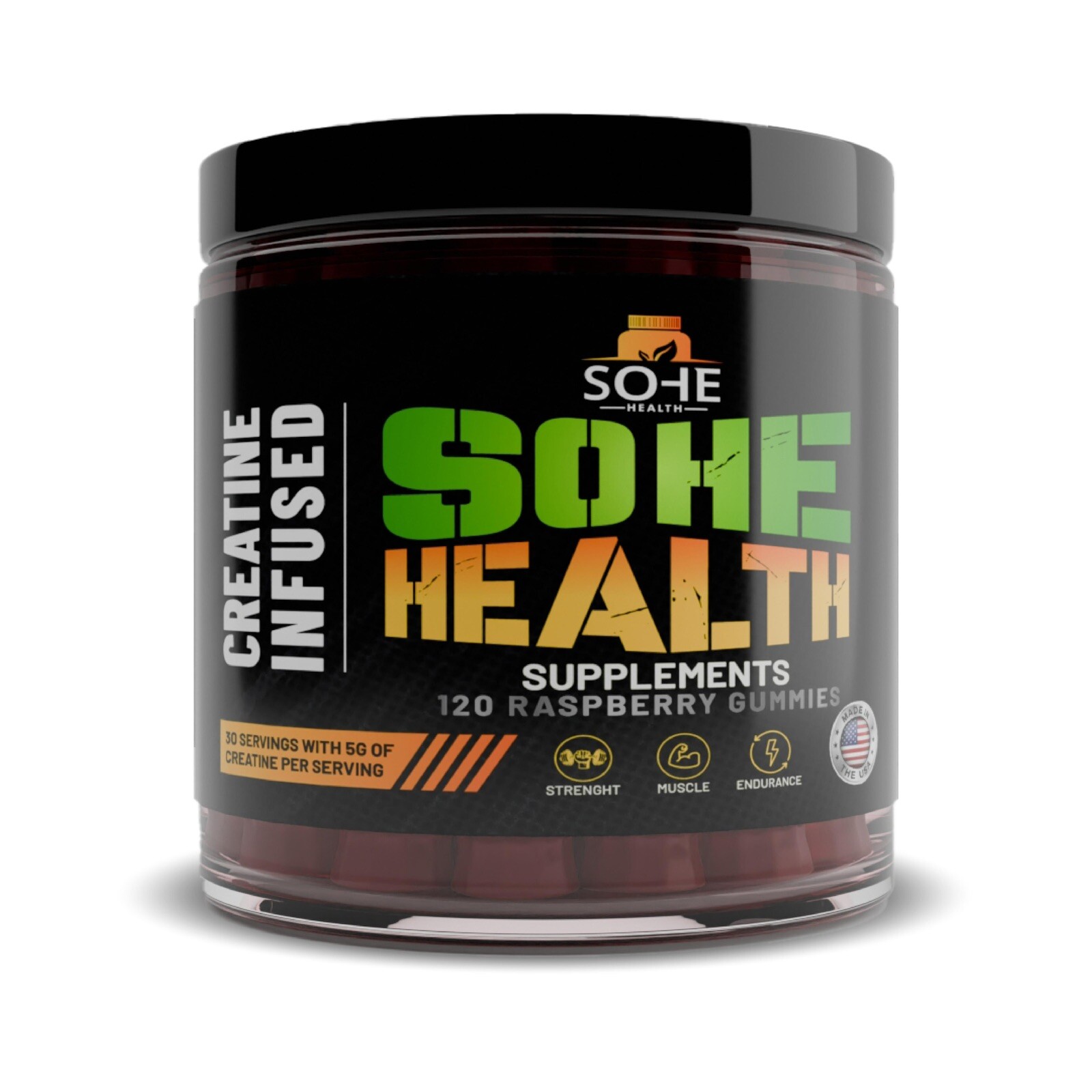 SOHE HEALTH CREATINE GUMMIES – 0.18oz CREATINE MONOHYDRATE PERSERVING,,