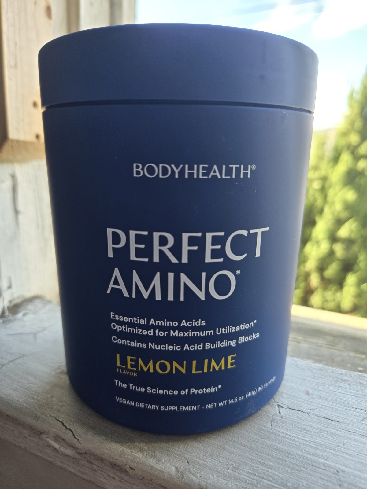 BodyHealth Perfect Amino Powder Lemon Lime 14.5 oz 60 Servings EAA BCAA Vegan