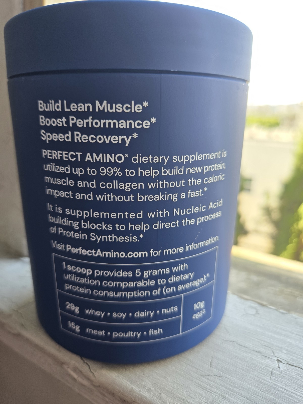 BodyHealth Perfect Amino Powder Lemon Lime 14.5 oz 60 Servings EAA BCAA Vegan