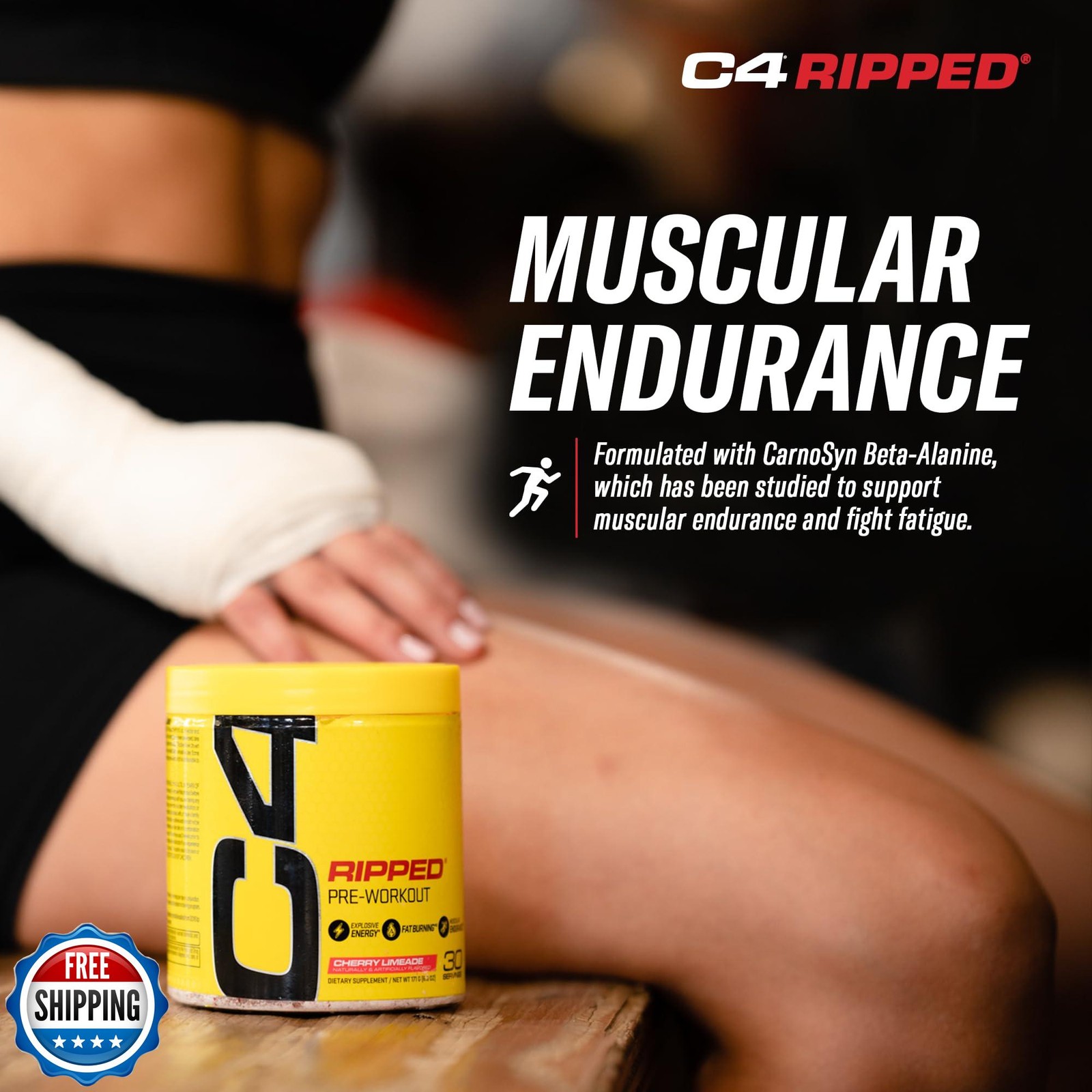 Cellucor C4 Ripped Pre Workout Powder for Energy, Beta Alanine, Sugar Free En