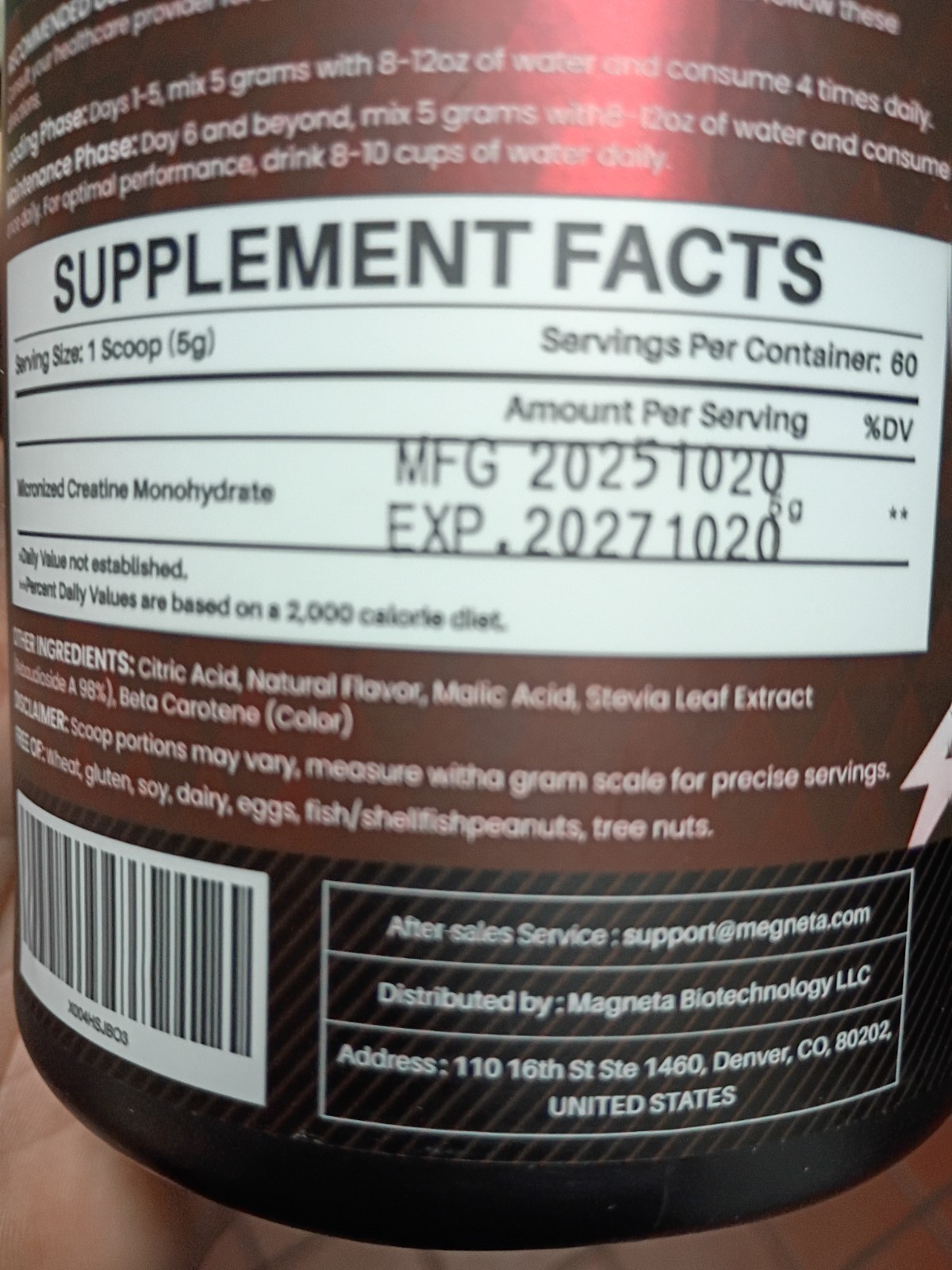 Creatine Monohydrate Powder 1.323 Lbs 🍍 2 Pack 4 Month Supply Sugar Free