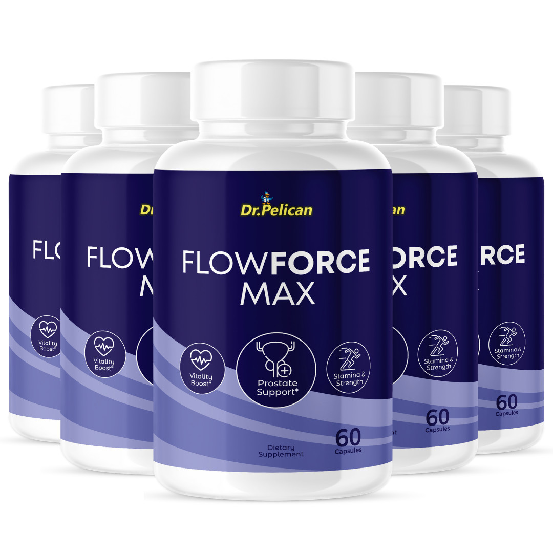 Flowforce Max- Support Supplement for Men – Urinary & Bladder Health-5 Bottles