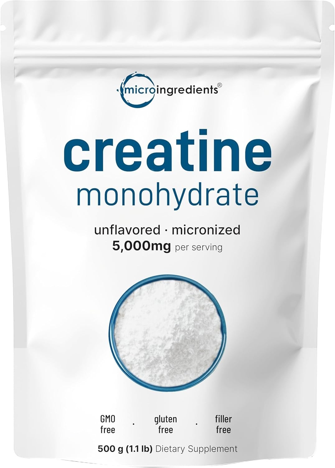 Keto-Friendly Micronized Creatine Powder 1.1 lb – Supports Muscle & Brain Health