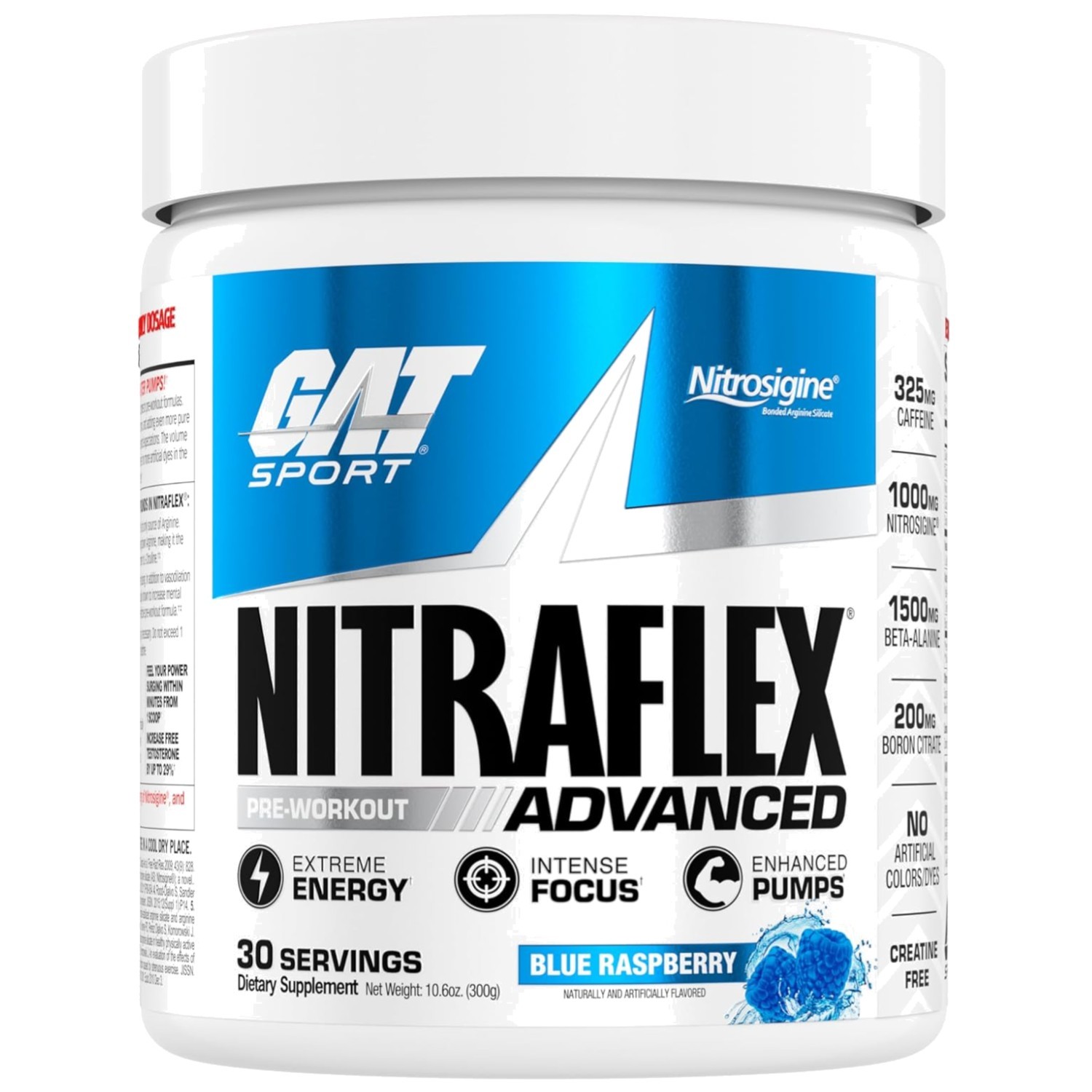 Nitraflex Blue Raspberry Pre-Workout – Boosts Energy & Performance, 30 Servings