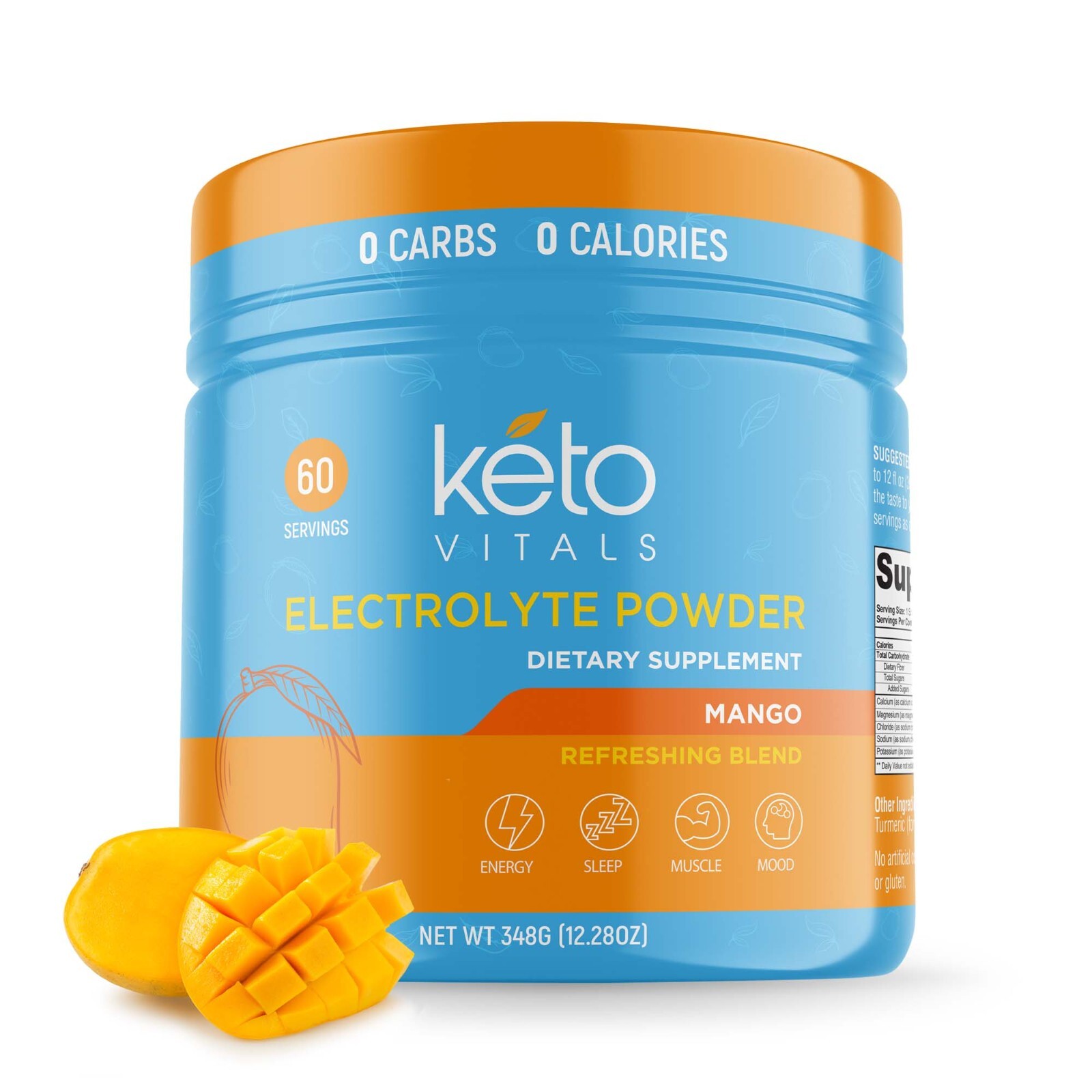 Keto Vitals Electrolyte Powder Mango Energy Drink