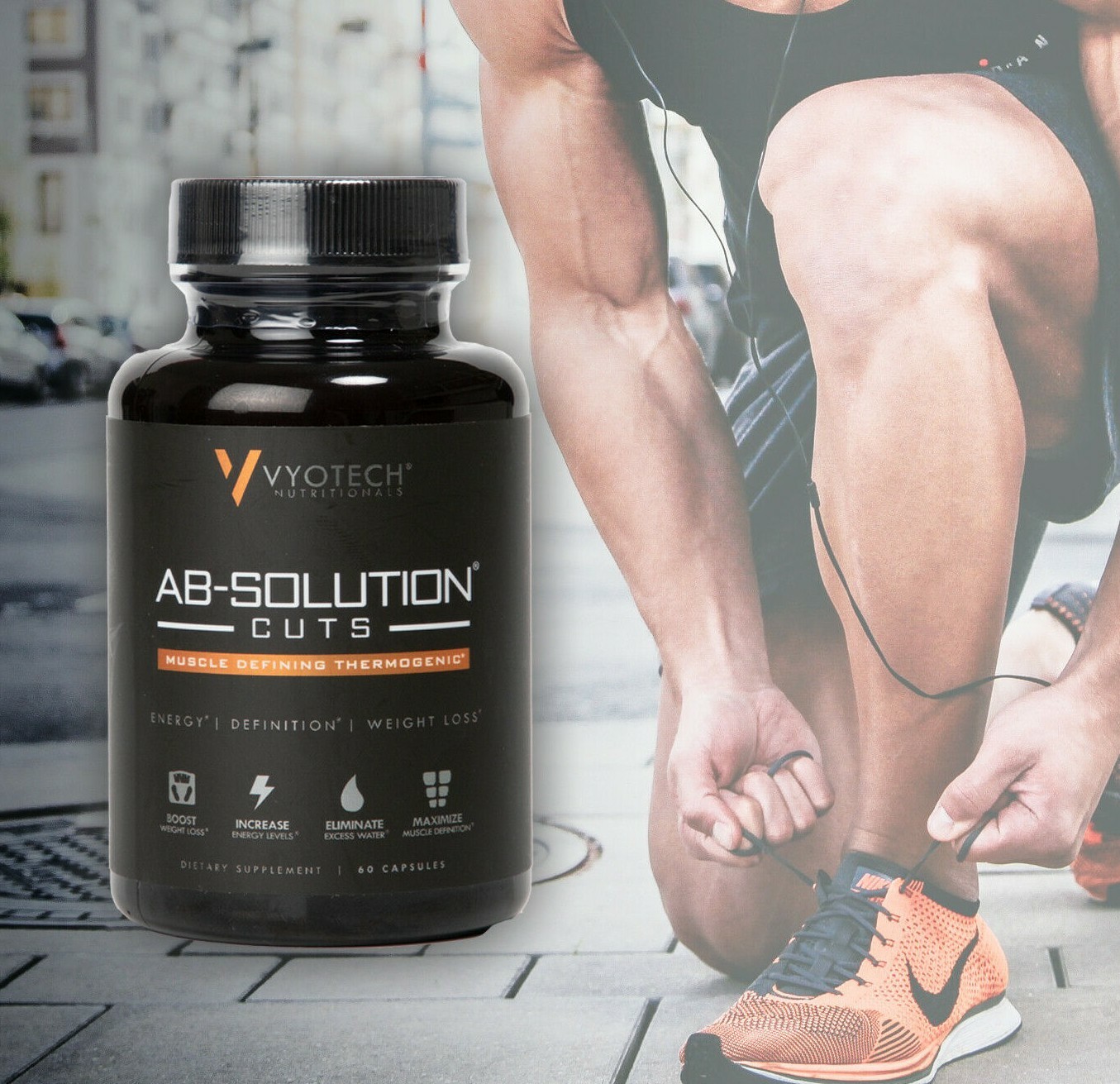 Thermogenic Fat Burner Ab Solution Cuts Vyotech Nutritionals 1 Bottle
