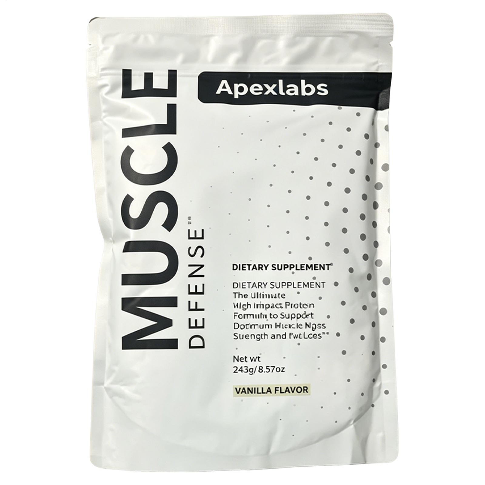 Apex Labs Muscle Defense Dietary Supplement, Vanilla -243g