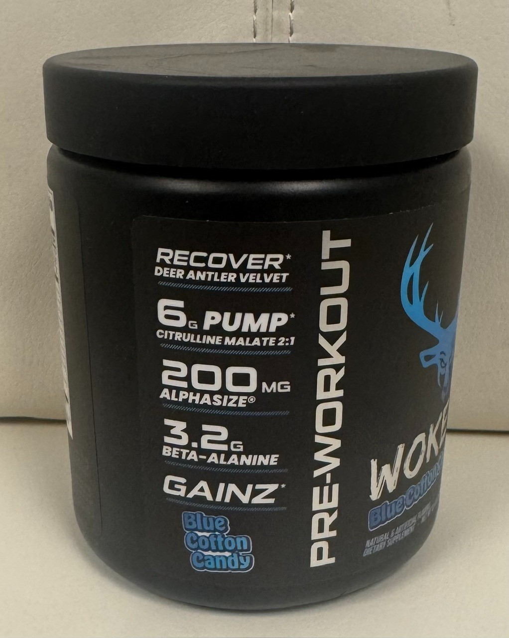 Bucked Up WOKE AF Blue Cotton Candy flavor 12.4oz High Stimulant BN Pre-workout