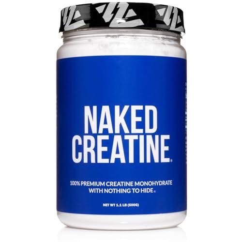 NAKED Pure Micronized Creatine Monohydrate Powder – Unflavored, 500g, 1.1lb Bulk