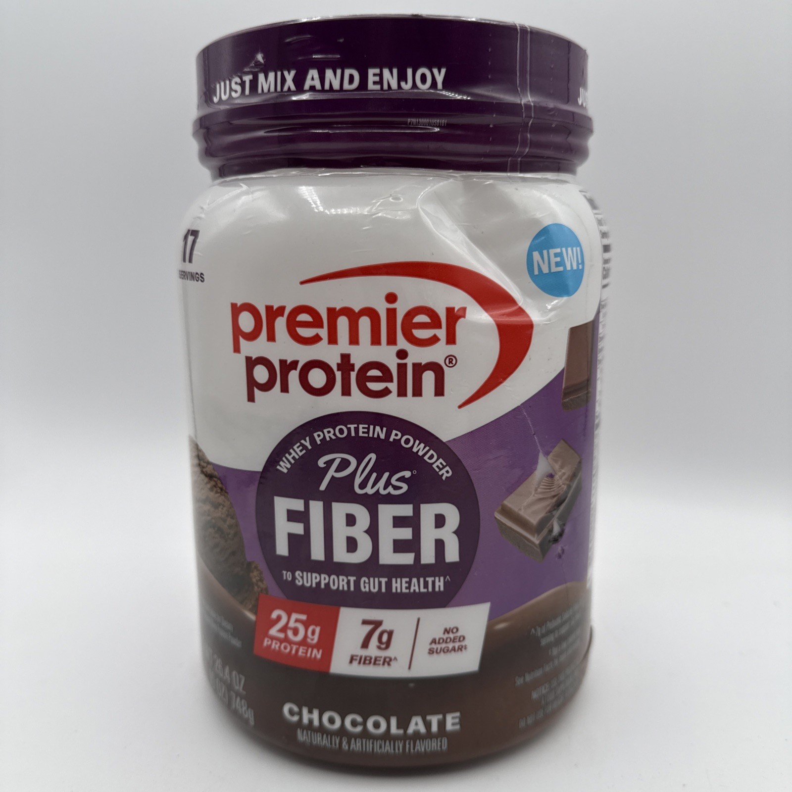 Premier Protein Powder Plus Fiber 25g Protein 7g Fiber Chocolate No Added Sug…