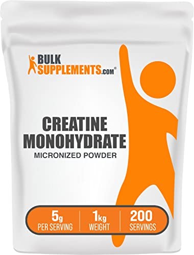 Creatine Monohydrate Powder 1kg Micronized Pure Unflavored 5g