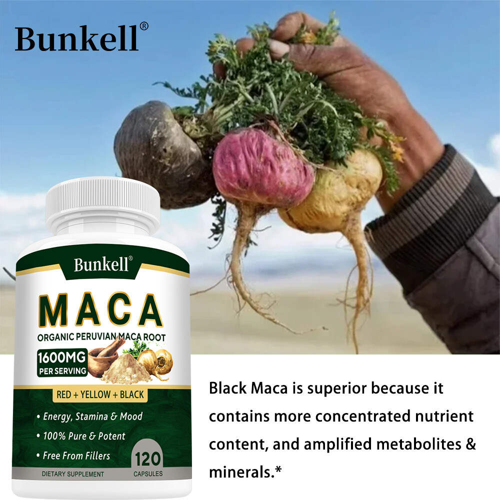 Organic Maca Capsules – Peruvian Naturals Maca Root Powder for Men & Women