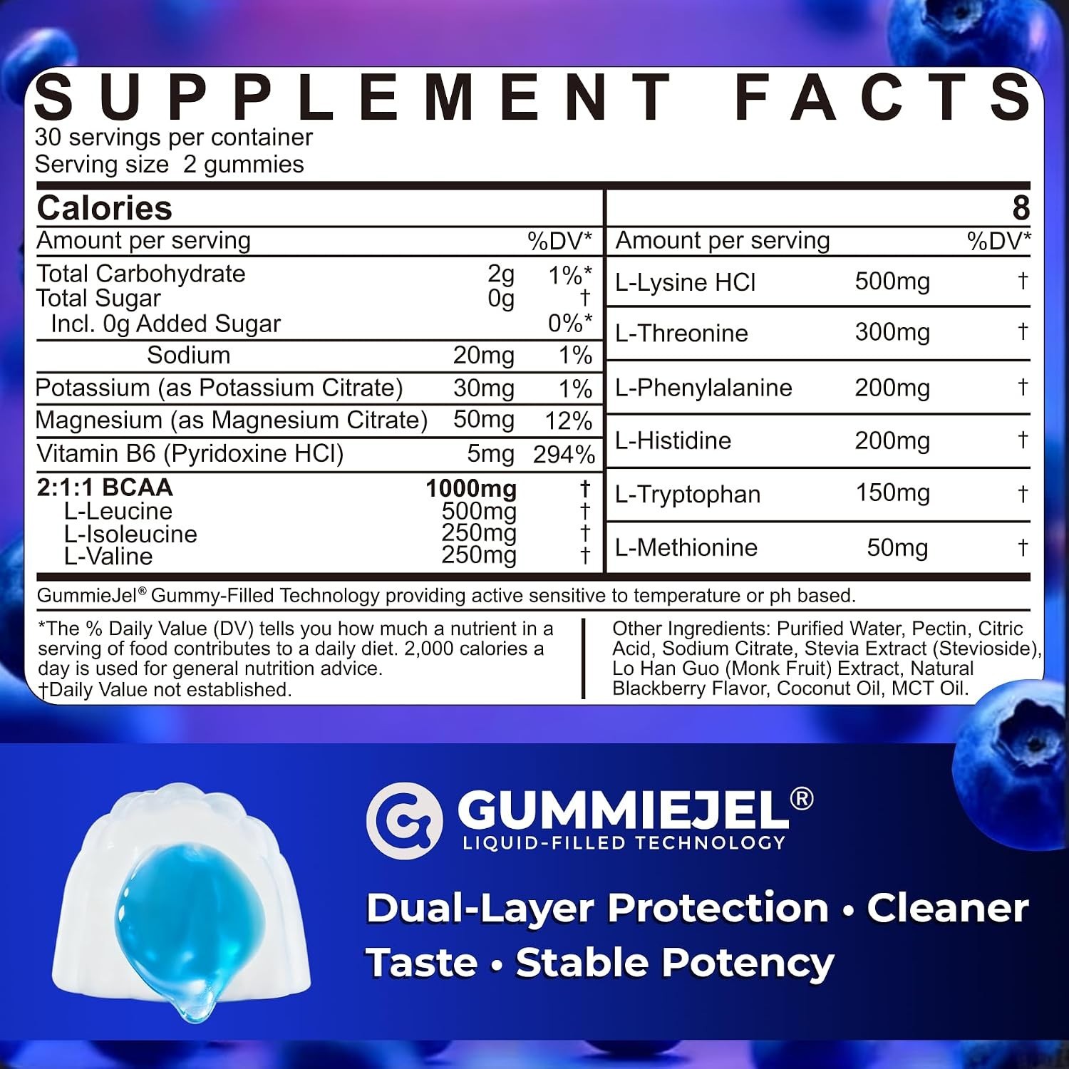 Neviss Essential Amino Acids EAA BCAA Gummies Sugar Free 120 Ct