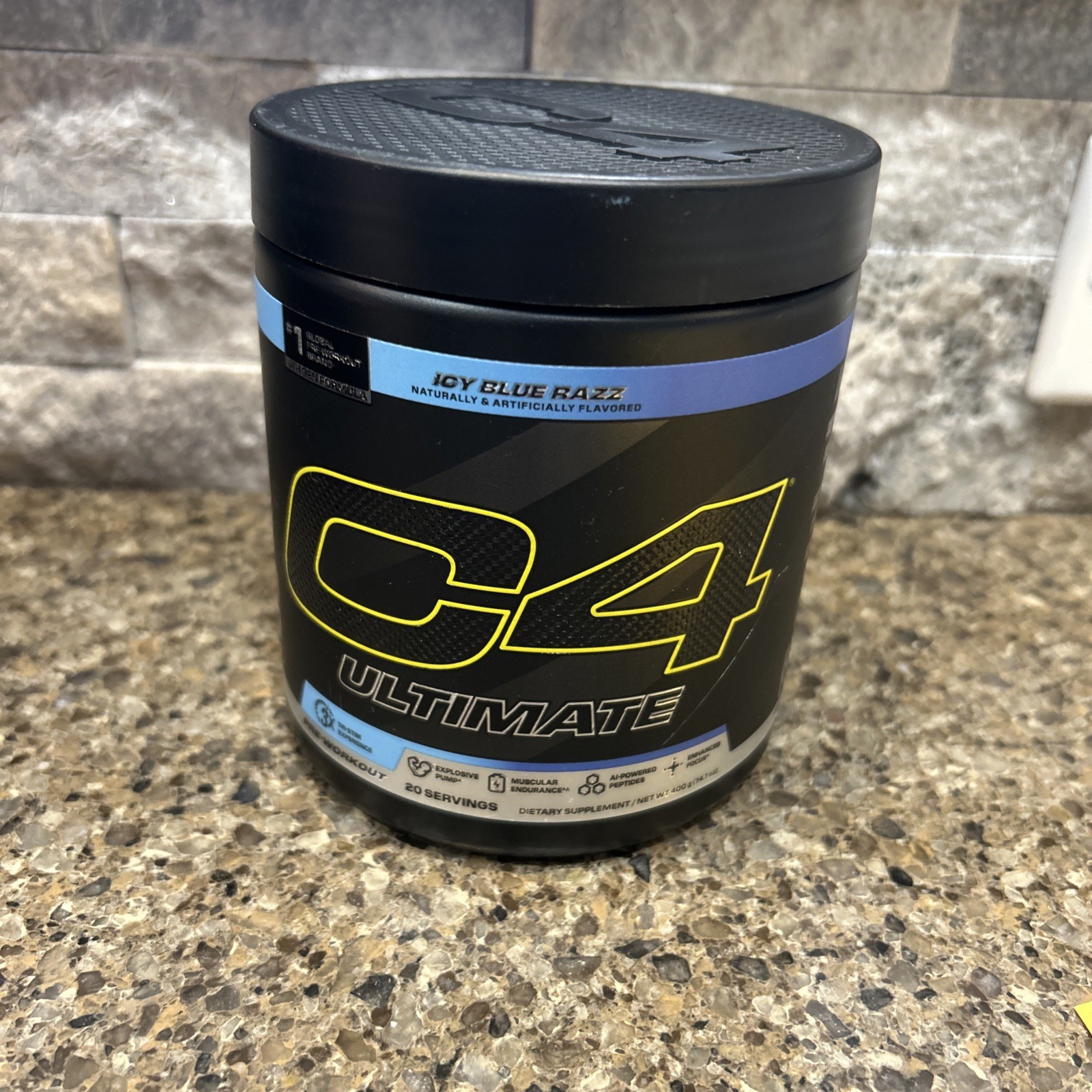 New sealed C4 Ultimate Pre-Workout Icy Blue Razz 14.1 oz (400 g) exp. 05/2027