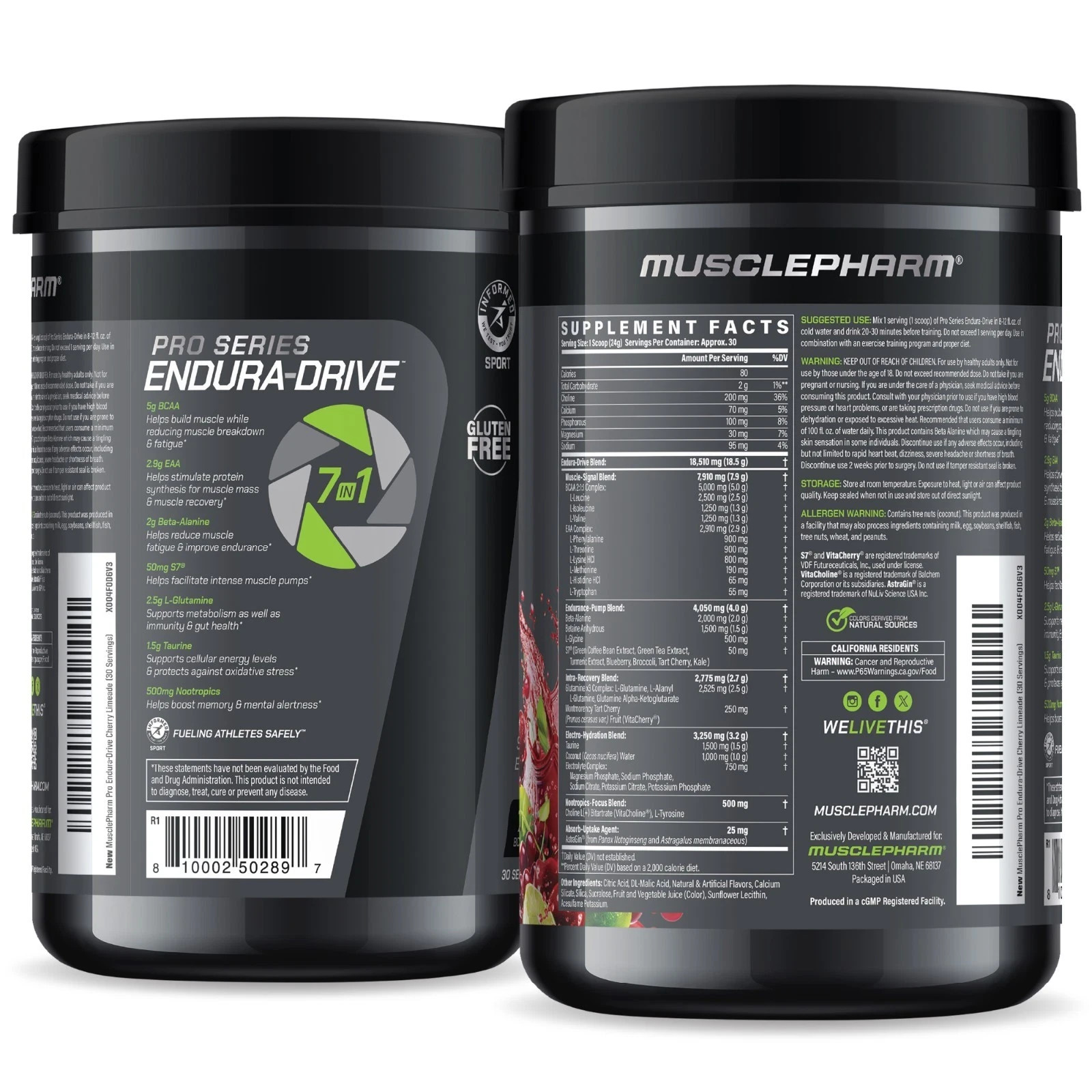 Muscle Pharm Pro Series Endura-Drive Amino Acid Complex – Cherry Limeade Flavor