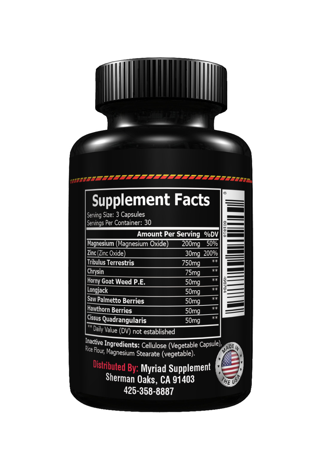 Ultra Testosterone Booster 90 Caplets – Natural Stamina & more Energy Value Pack