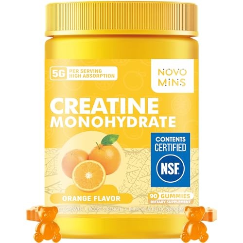 Creatine Monohydrate Gummies 5000mg 90 Count Blueberry