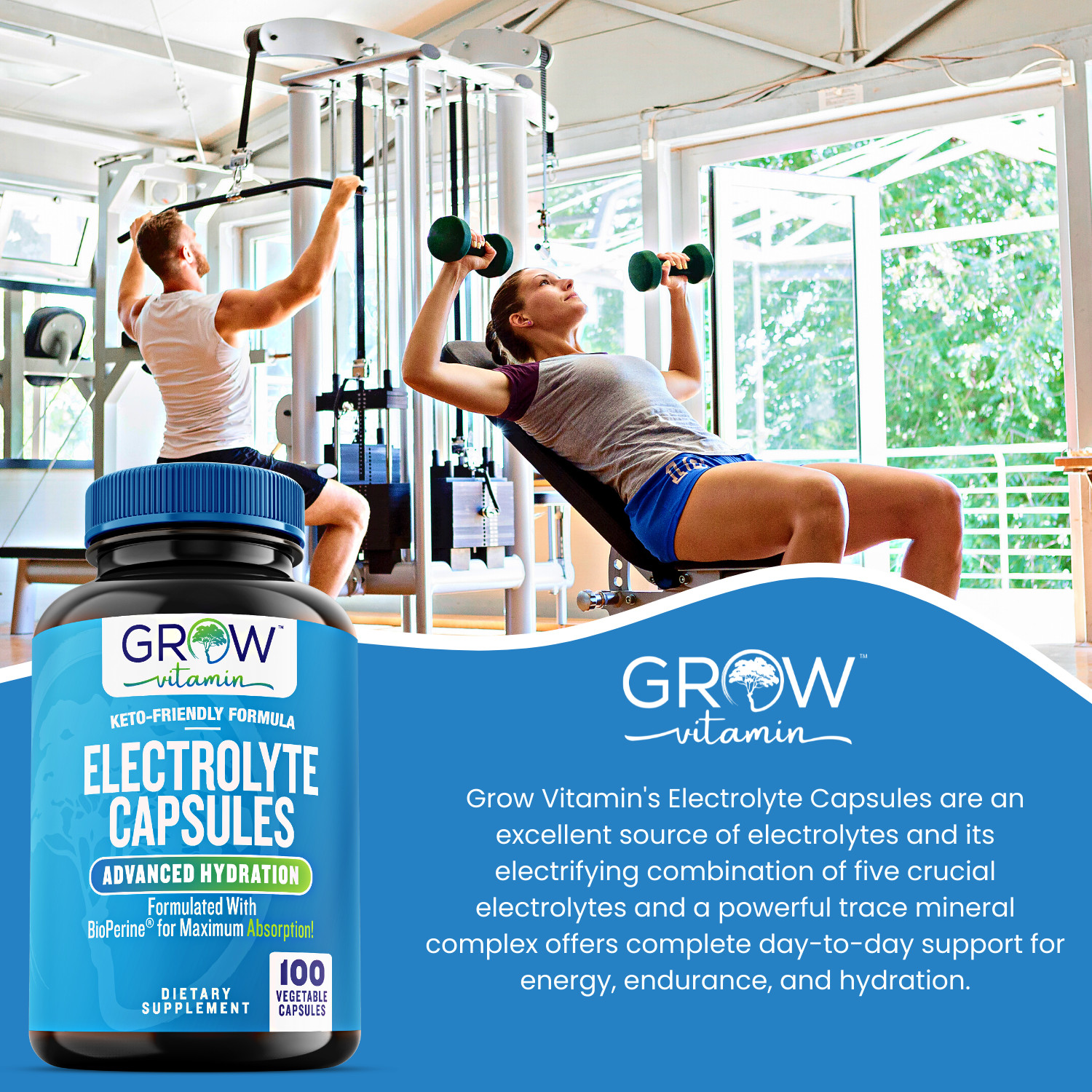 Electrolyte Capsules – for Supporting Energy, Endurance, and Hydration – 100
