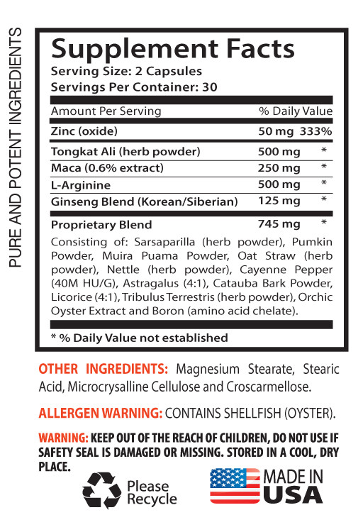 Size Up – Unleash Your Wolf – Tongkat – Ginseng – 3 Bot 180 Ct