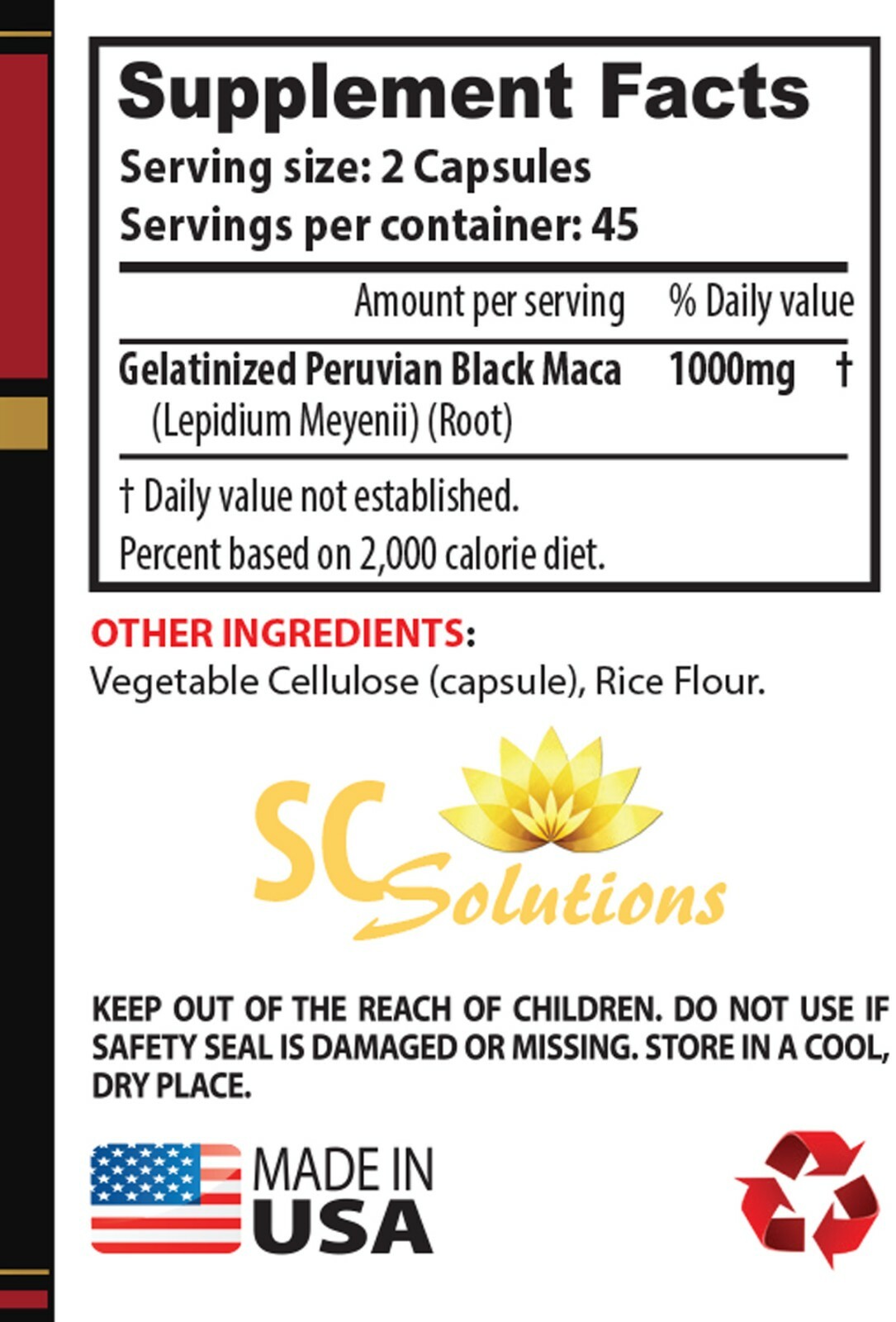 muscle builder natural supplement – BLACK MACA – energy-boosting 3 BOTTLE