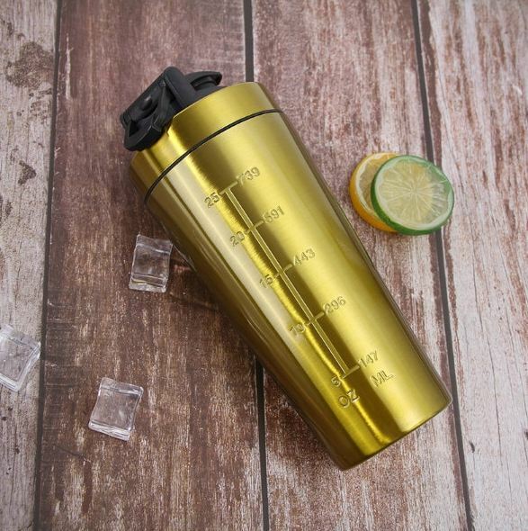 Stainless Steel Protein Shaker Bottle Gym Sport Shaker Bottle