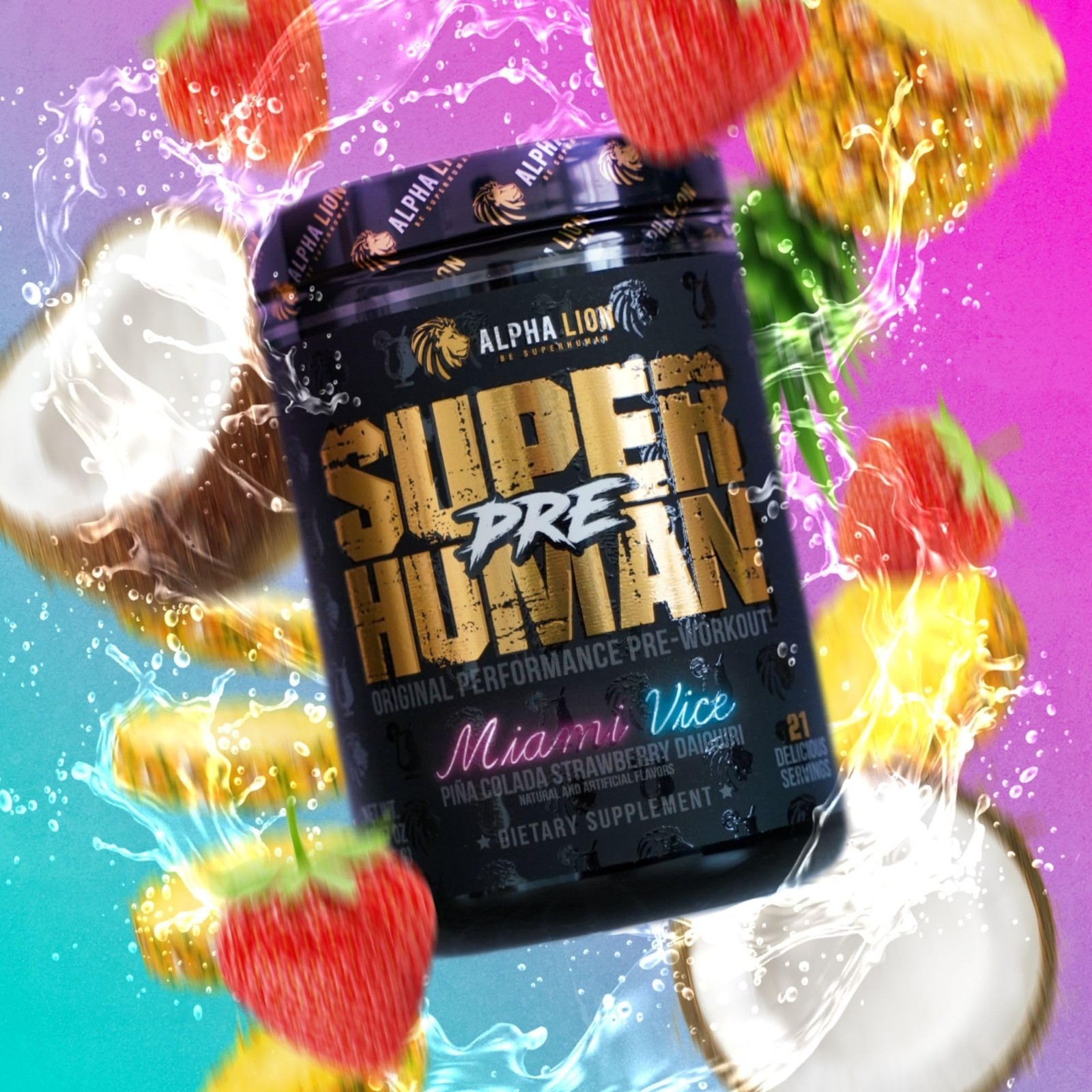 Superhuman Pre Workout Powder – Beta Alanine, L-Taurine, Caffeine, Pump Formula