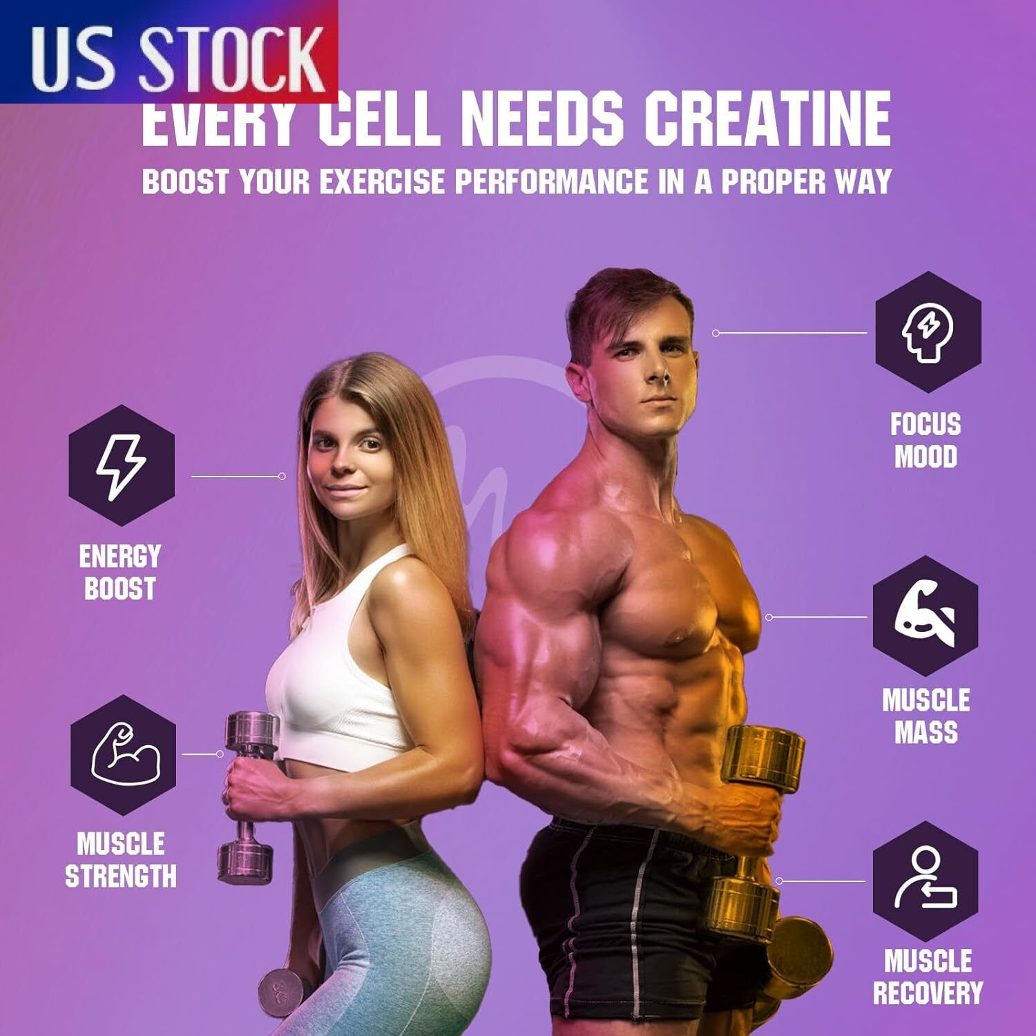 2*90pcs Creatine Monohydrate Gummies for Men & Women,Support Muscle Health
