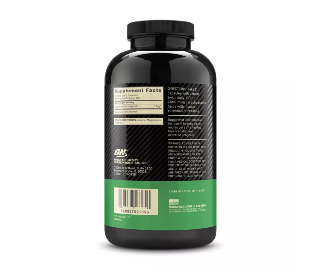 Optimum Nutrition, Micronized Creatine, 2500mg, 300 Capsules