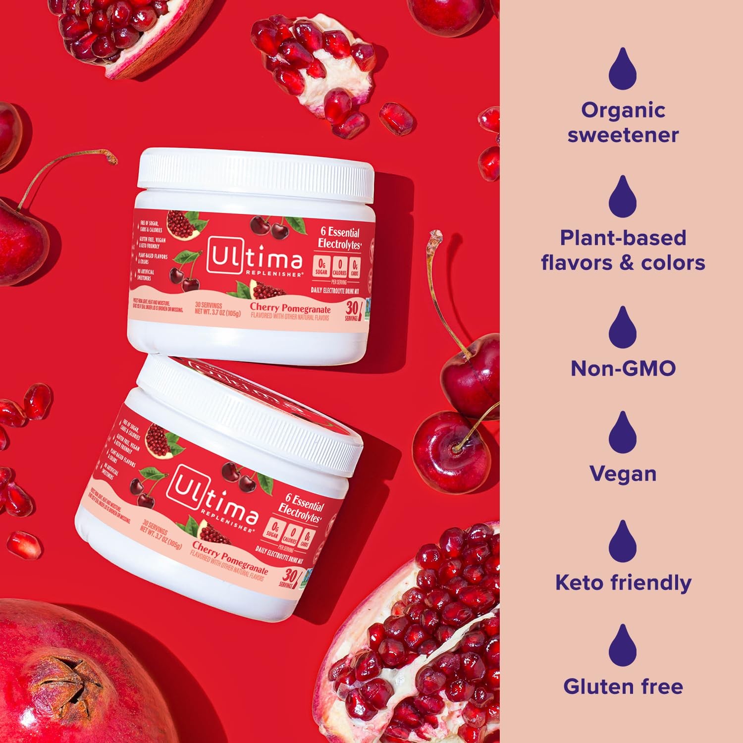Ultima Replenisher Daily 3.7 Ounce (Pack of 1), Cherry Pomegranate