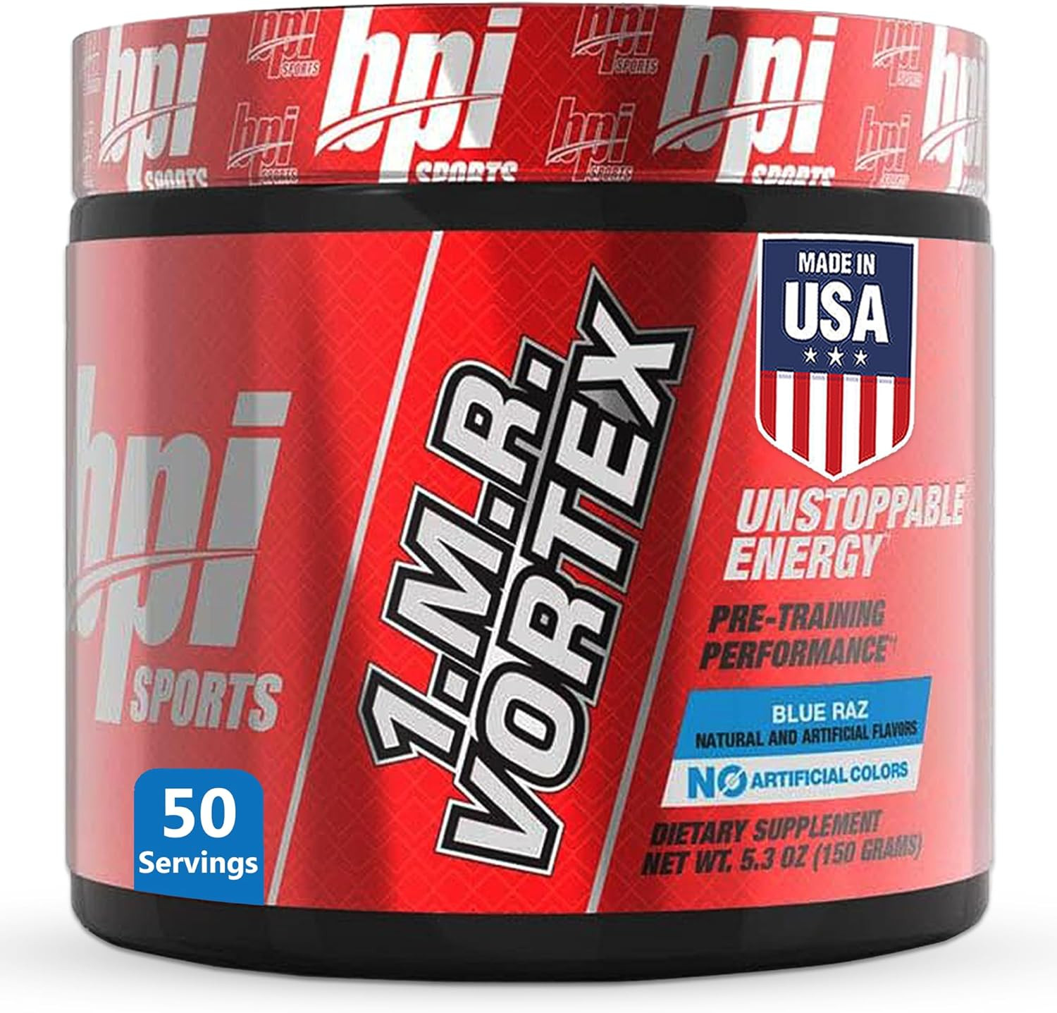 1.M.R Vortex Pre Workout Powder – High Stim Preworkout for Men & Women with Glyc