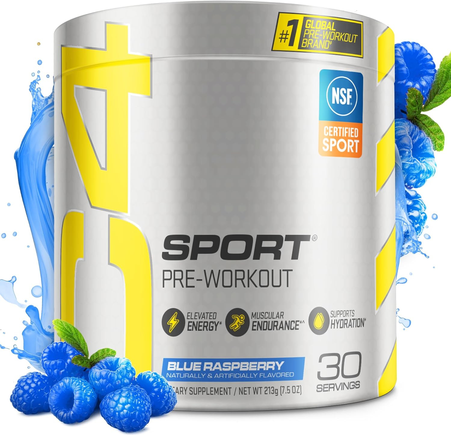 C4 Sport Pre Workout Powder Blue Raspberry – Pre Workout Energy with Creatine +