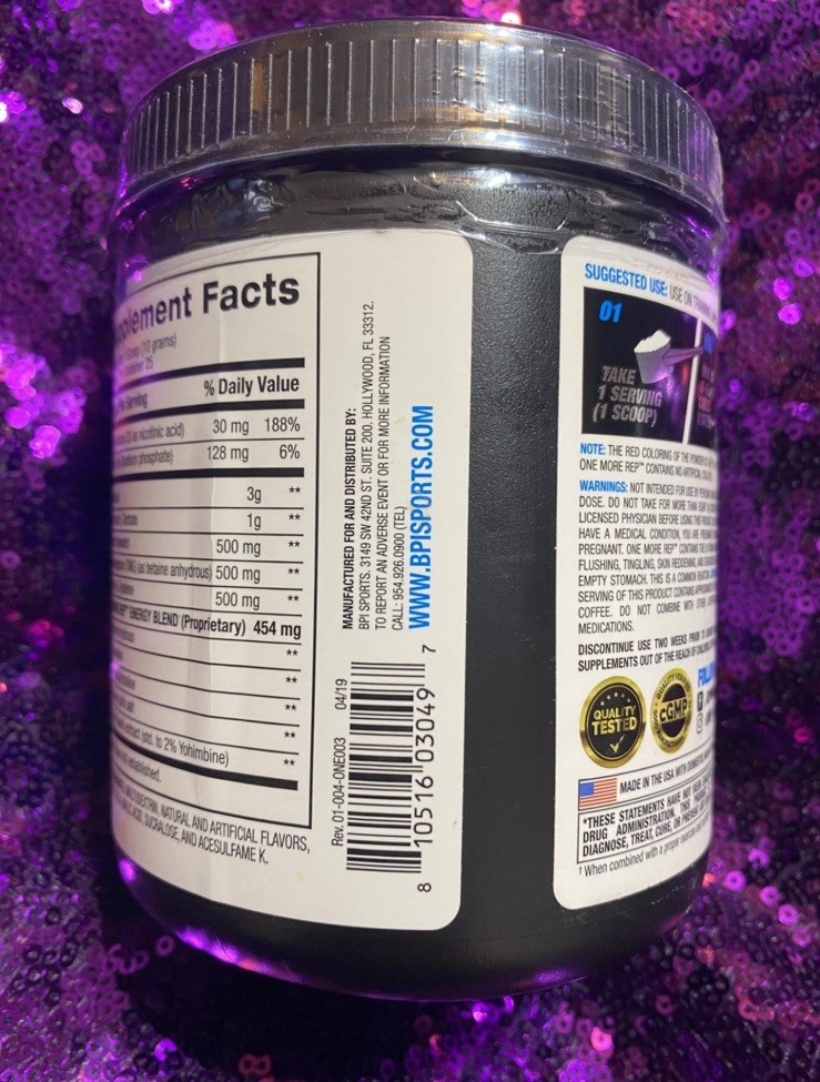 BPI Sports ONE MORE REP Berry Splash Legendary 1.M.R Perform – 25 Serv Exp:05/27