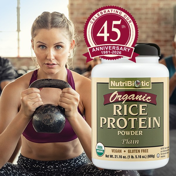 NutriBiotic Organic Rice Protein, Plain Protein Powder 21.16 oz (1 lb 5.16 oz)