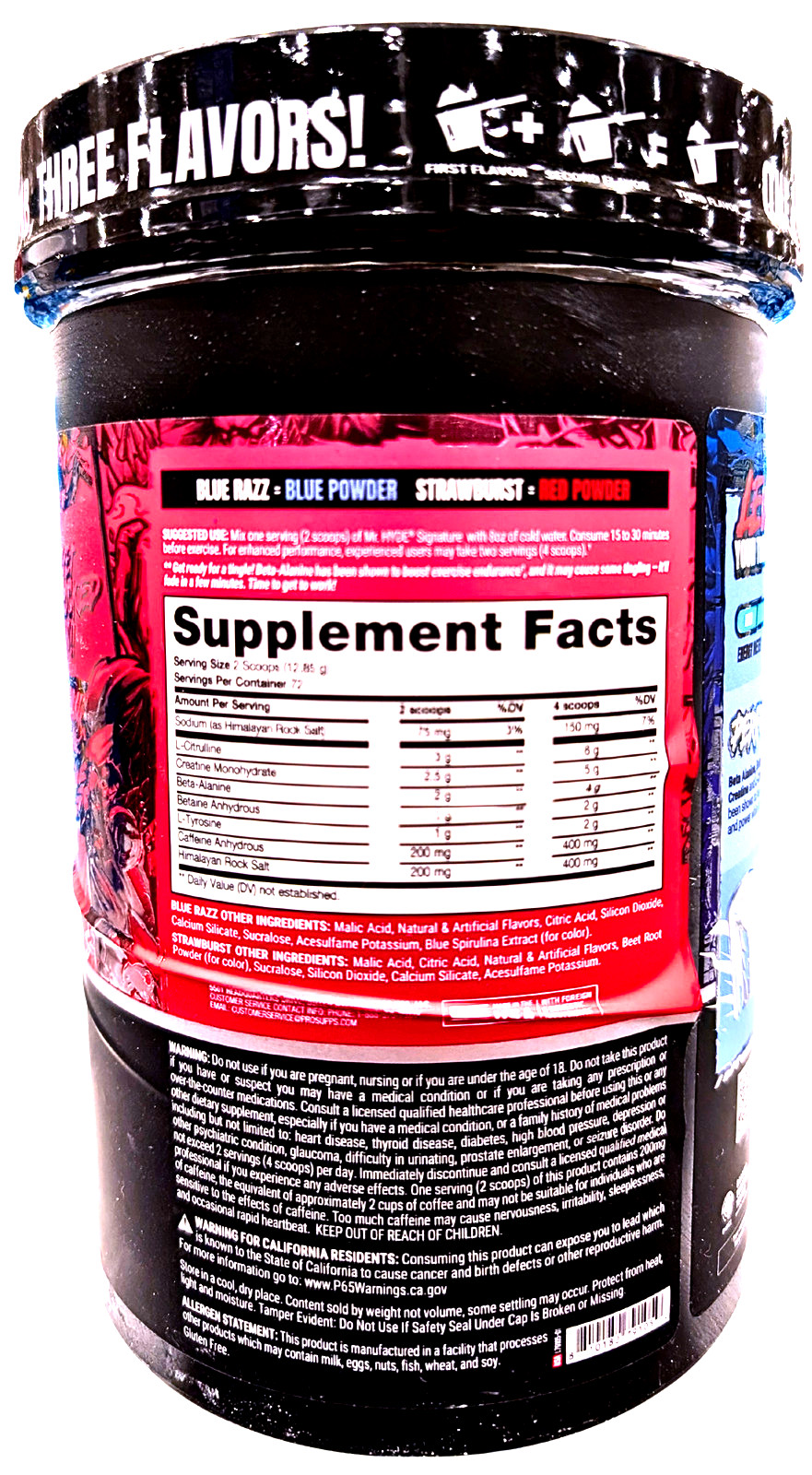 Mr. Hyde Signature Pre-Workout Multi-flavor with Creatine 72 Servings EXP 10/202