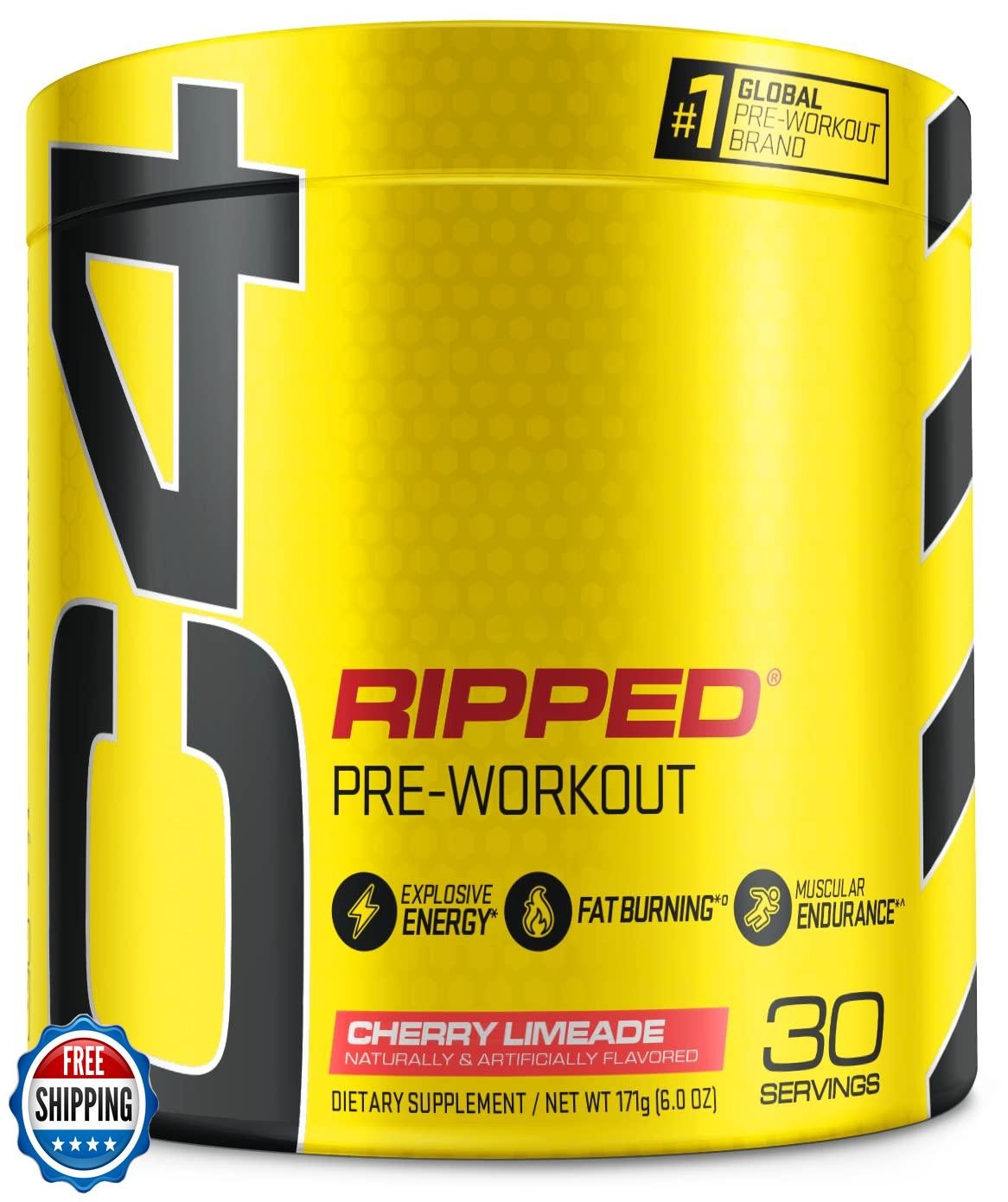 Cellucor C4 Ripped Pre Workout Powder for Energy, Beta Alanine, Sugar Free En