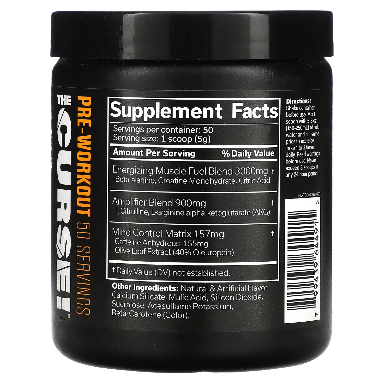 JNX Sports® the Curse Pre Workout Powder Orange Mango Pre Workout Mix for Energy