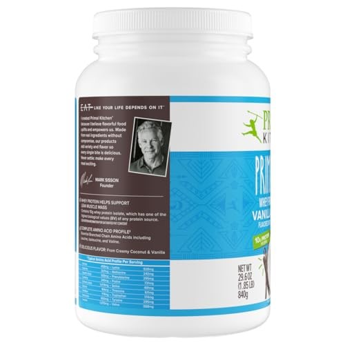 Primal Kitchen Primal Fuel Vanilla Coconut Whey Protein Drink Mix Gluten And