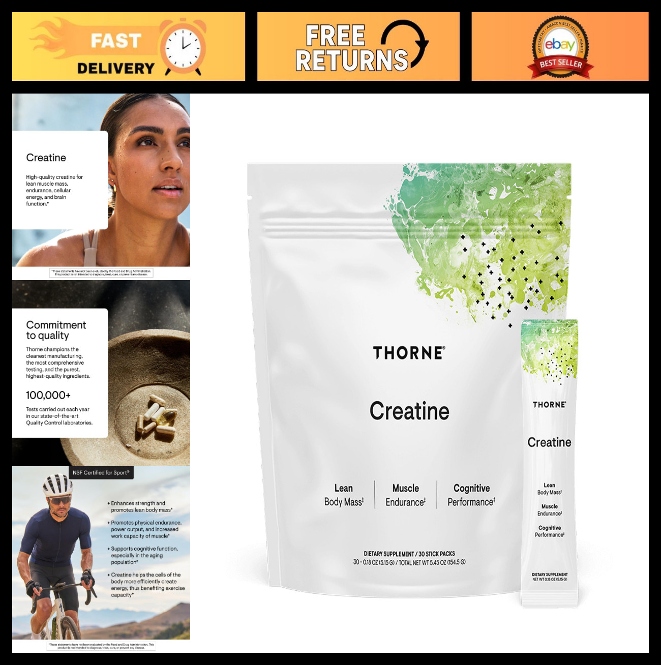 Micronized Creatine Monohydrate Powder – Muscle & Cognitive Support – Unflavored