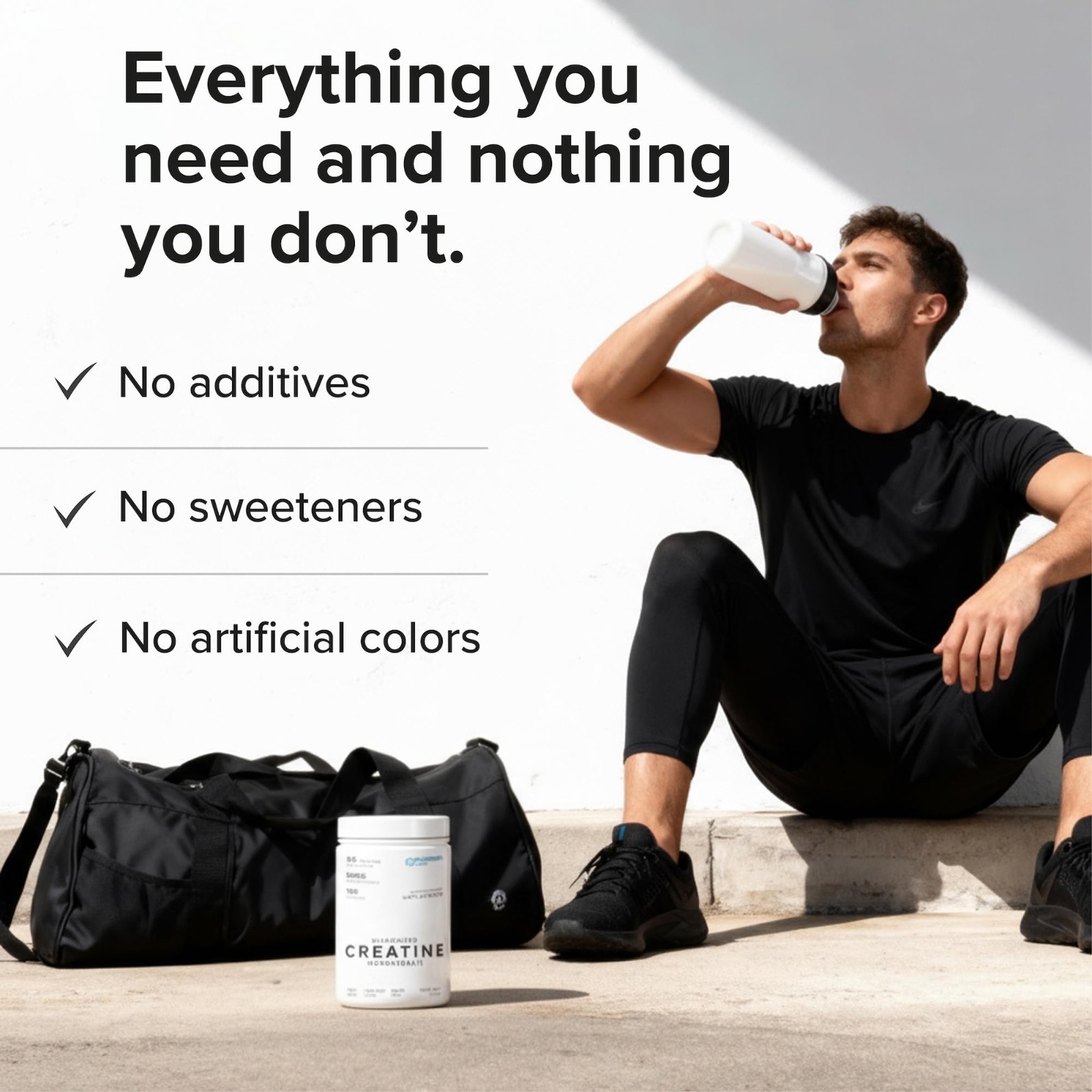 Micronized Creatine Monohydrate Powder 500g – Pure, Unflavored, No Additives, 10