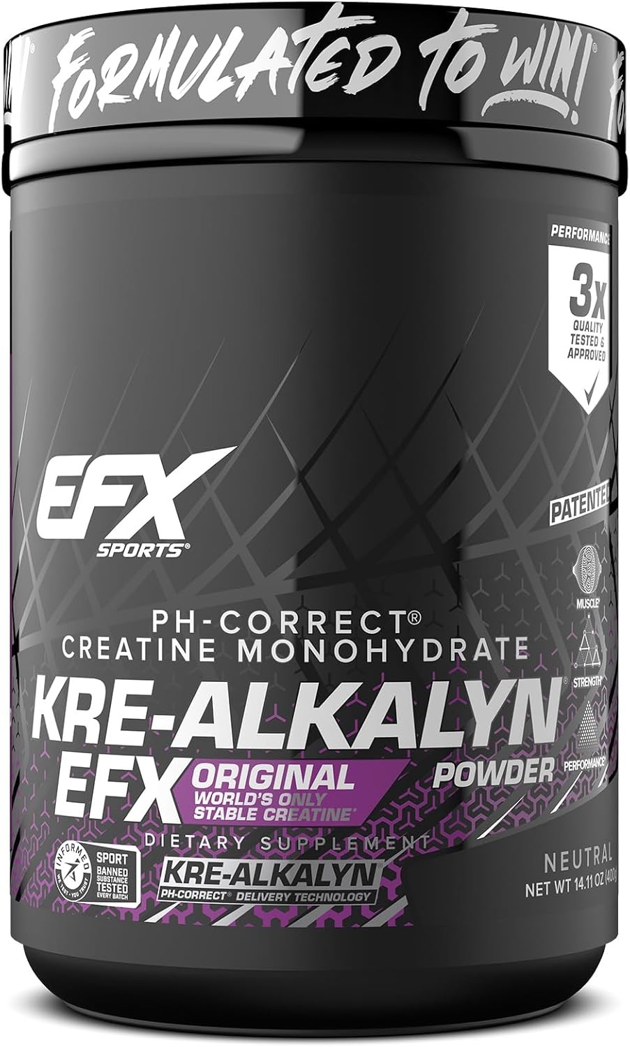 EFX Sports Kre Alkalyn Powder Creatine 266 Servings