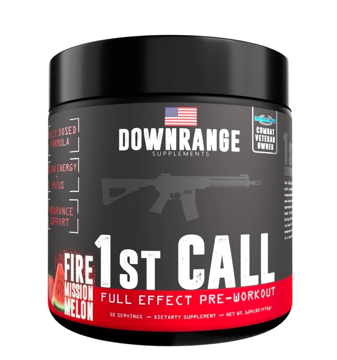 1st Call Preworkout DownRange Supplements Flavor: Strawberry Watermelon