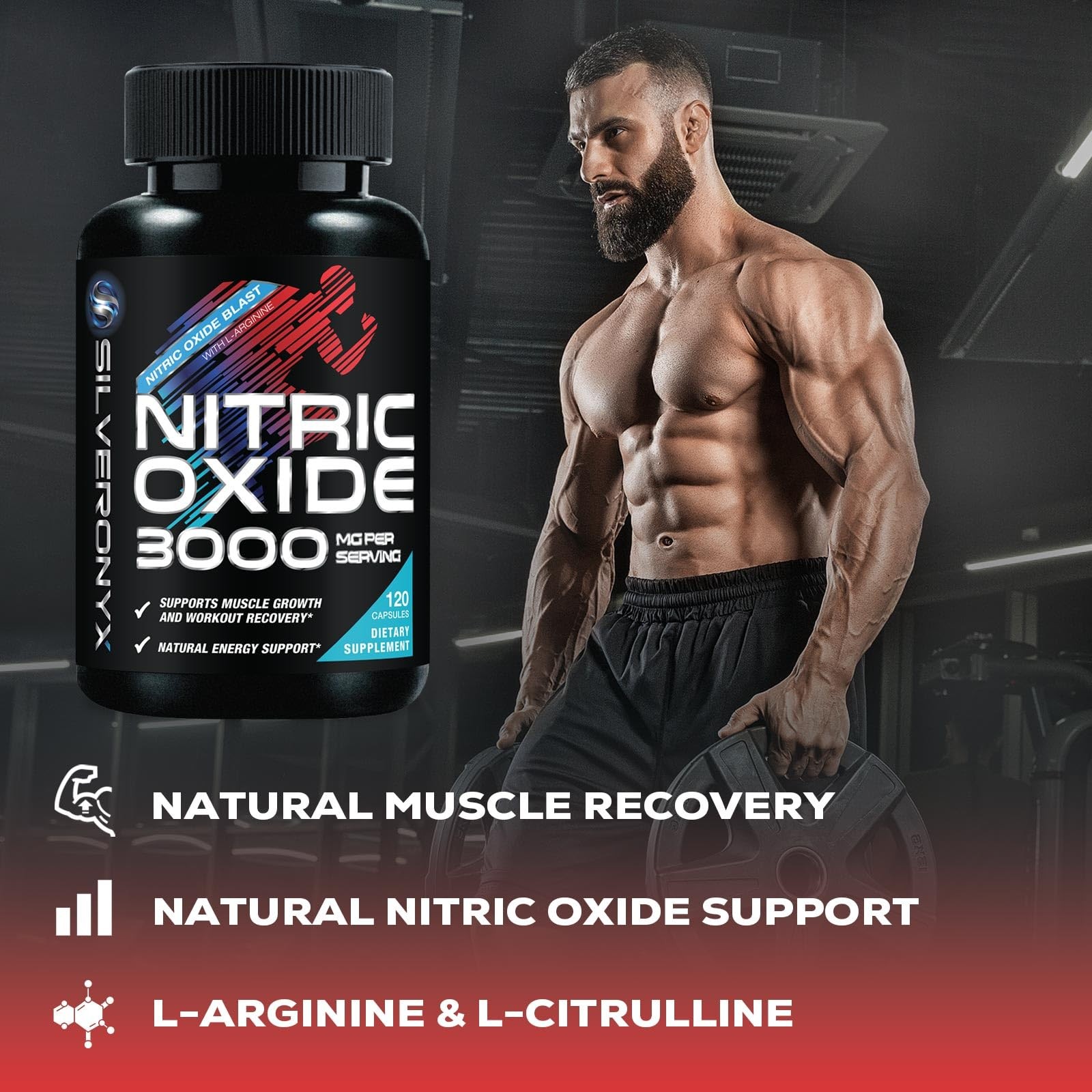 Extra Strength Nitric Oxide Booster – 3X 120 Count (Pack of 1)