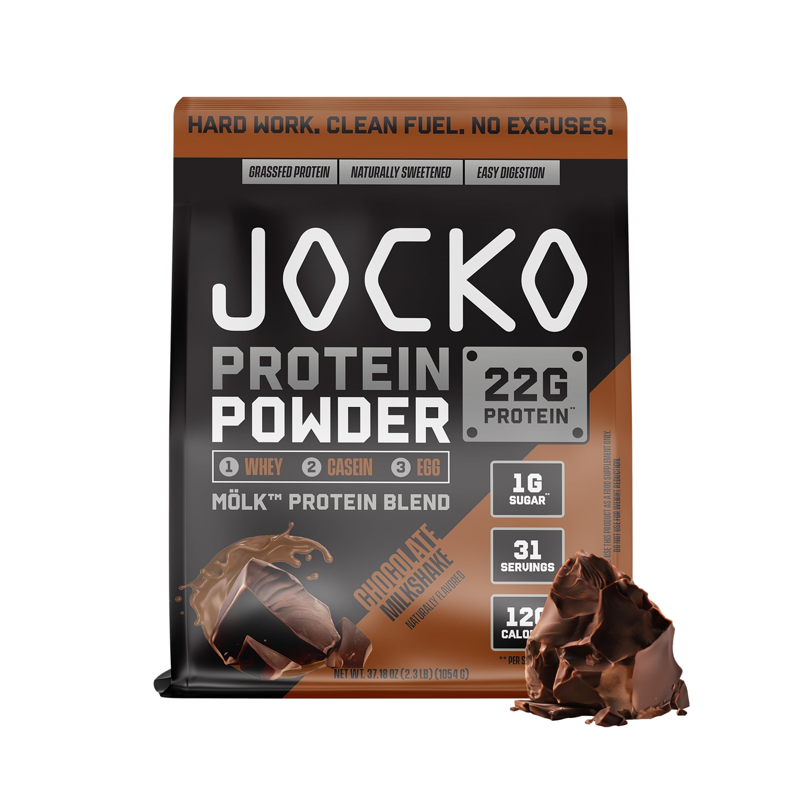 Jocko Fuel Mölk Whey Protein Powder 22g Protein – Low Sugar Monk Fruit Blend …