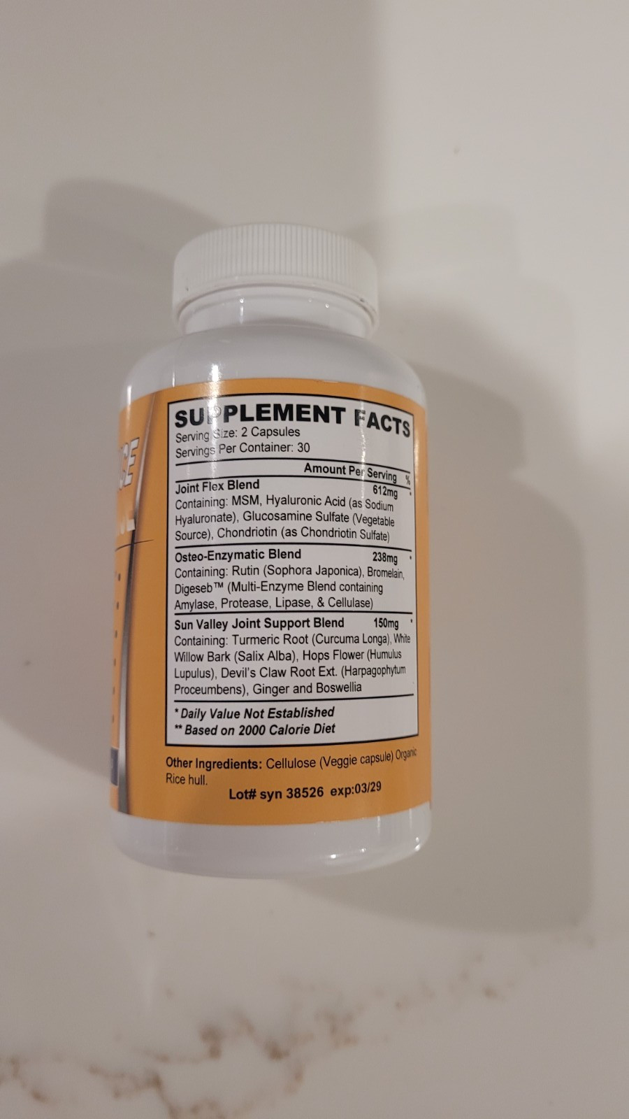 Osteo -Endurance Joint Ease -with Hyaluronic Acid -MSM-Chondrotin-Glucosamine