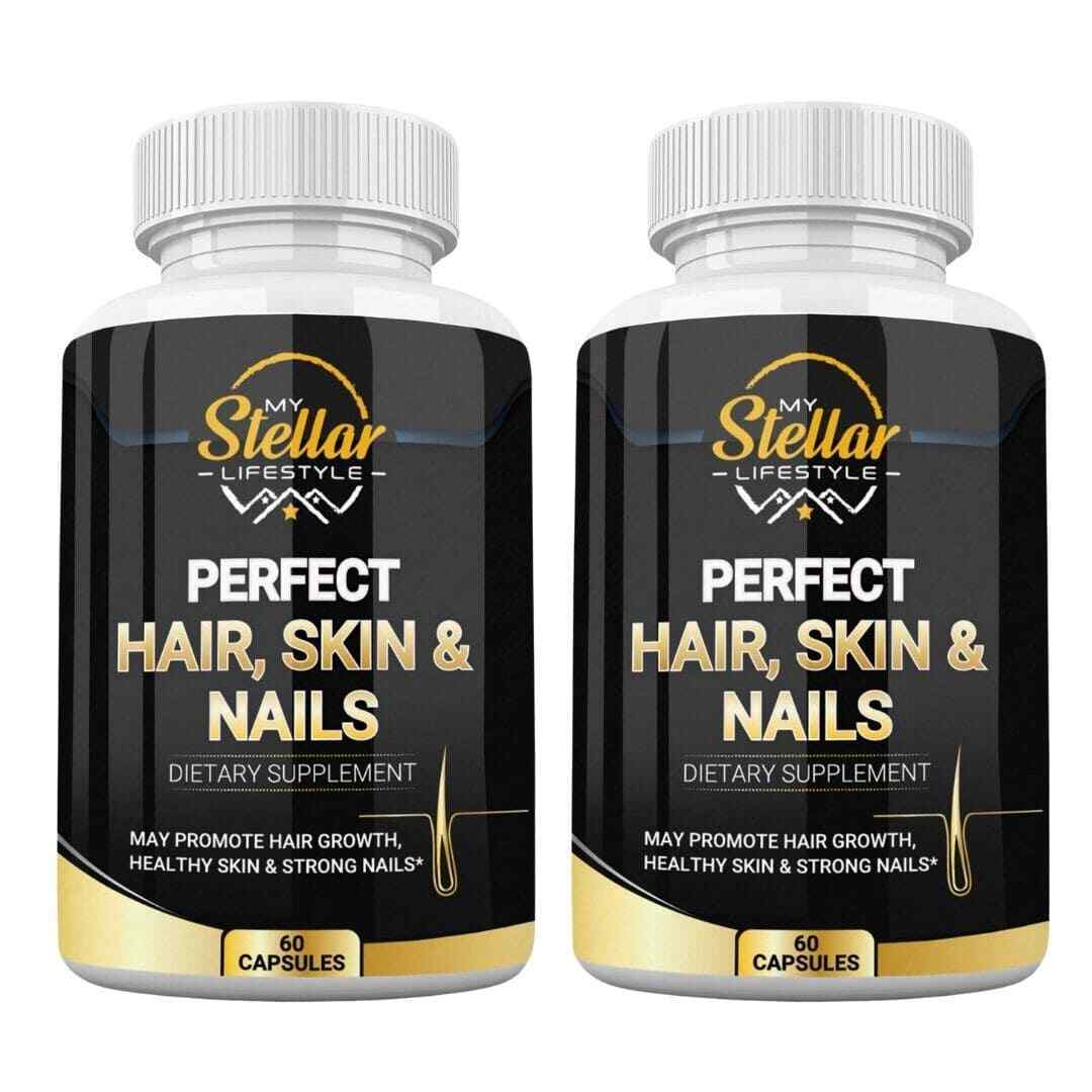 2 Bottles Perfect Hair, Skin & Nails by My Stellar Lifestyle – 60 Capsules